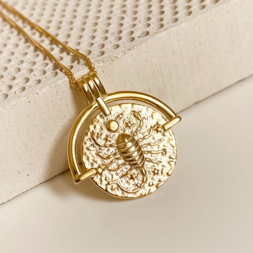 سلسلة برج العقرب, من الفضة الاسترليني عيار 925 مطل...