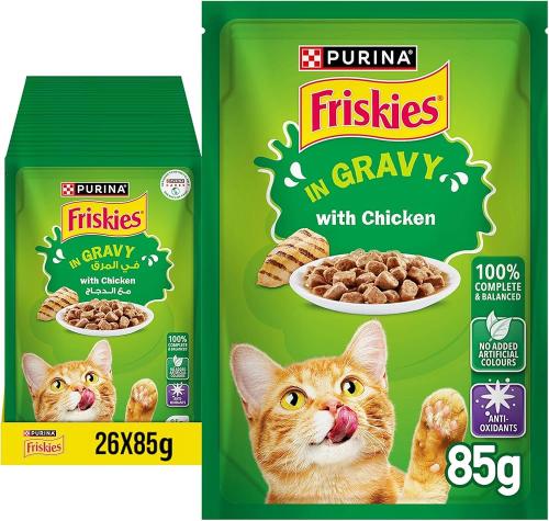 فريسكس اظرف للقطط بنكهة الدجاج 85 جرام