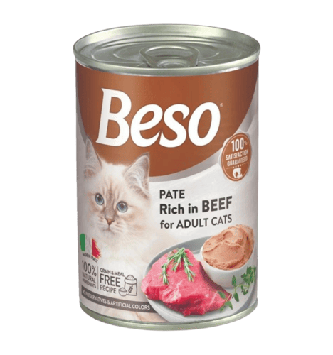 بيسو معلبات طعام للقطط بنكهة اللحم البقري 400g