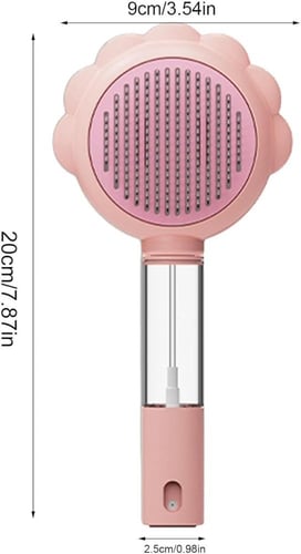 فرشة لإزالة الشعر من القطط مع بخاخ ماء