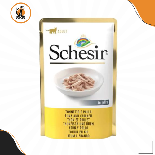 شيزر اظرف للقطط 85 جم بنكهة التونة و شرائح الدجاج
