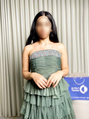 Evening dress tulle layers glow fashion