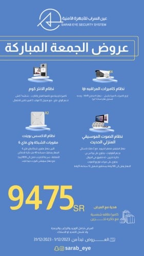 باكيدج (نظام كاميرات المراقبة Ip - نظام الإنتركوم...