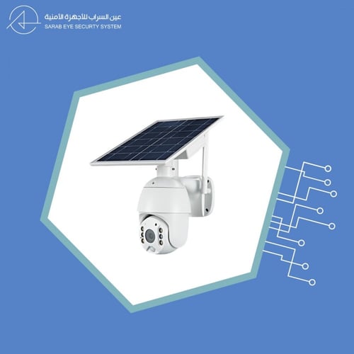 كاميرا مراقبة متحركة 360 درجة 4G تعمل بالطاقة الشم...