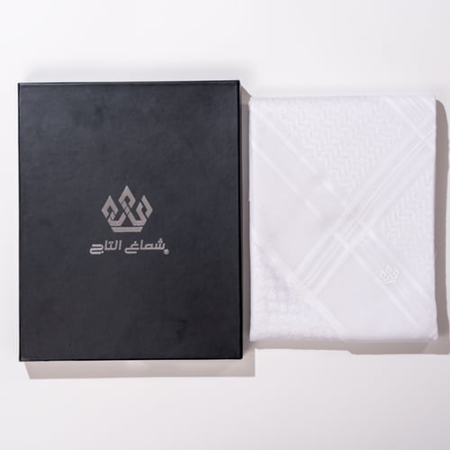 شماغ التاج الابيض الثلجي