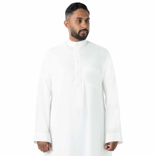 دروش ثوب رجالي فلامنت كريمي ساده