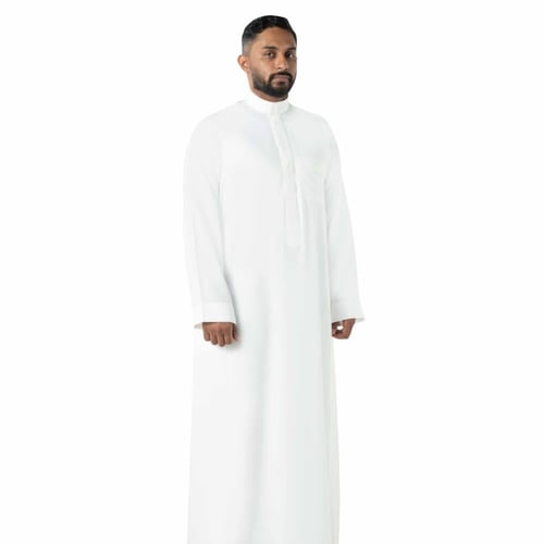 دروش ثوب رجالي فلامنت كريمي ساده