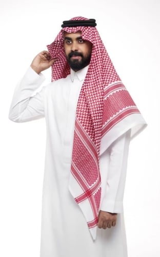 شماغ العطار انجليزي أحمر