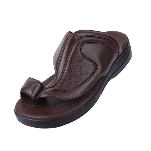 حذاء كعب عالي لون بني داكن