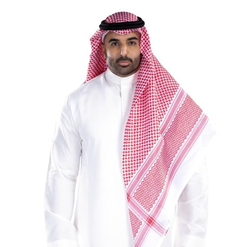 شماغ بروجيه زاهي كلاسيك رجالي أحمر