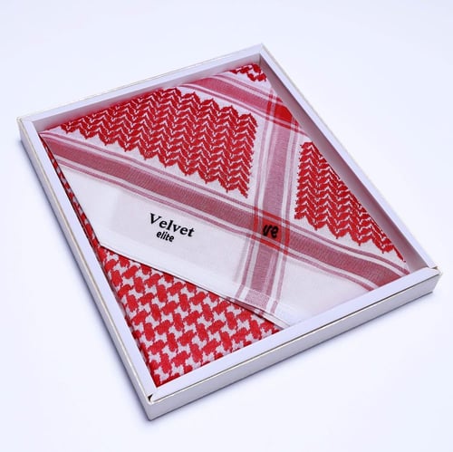 شماغ فيلفيت ايليت أحمر كلاسيك