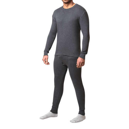 طقم بجامة شتوية قطن أسود: رجالي