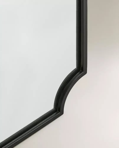 مرآة سوداء خشبي