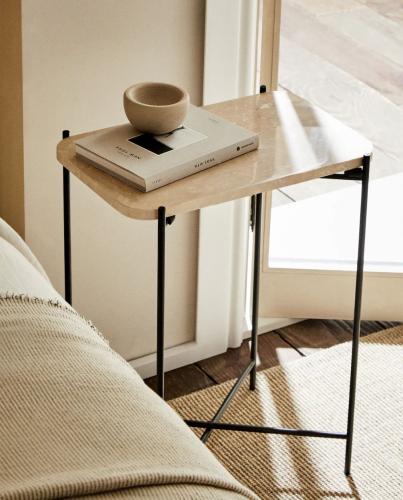 طاولة خدمة حديد ورخام