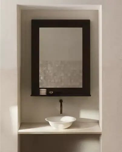 مراة حائط خشب