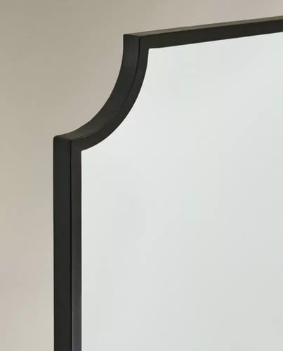 مرآة سوداء خشبي