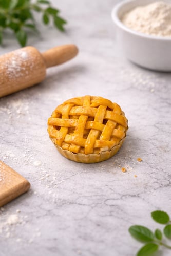 Refrigerator magnet – mini apple pie (thermal clay...