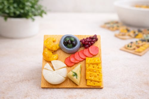 Mini cheese collection magnet | Polymer clay | Han...