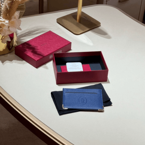 Cartier blue card holder