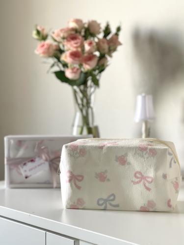 حقيبة مخمل لأدوات المكياج، السفر