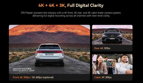 داش كام DDPAi Z90 Master كاميرا امامية 4K وخلفية 4...