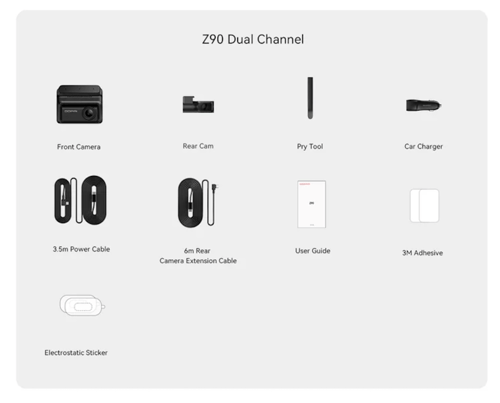 داش كام DDPAi Z90 كاميرا امامية 4K وخلفية 2K تدعم...