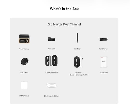 داش كام DDPAi Z90 Master كاميرا امامية 4K وخلفية 4...