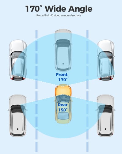 داش كام امامية وخلفية Azdome M300s 4k - مع ذاكرة 6...