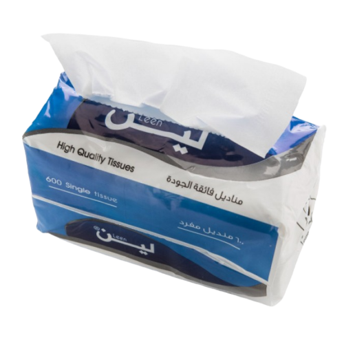 لين مناديل وحه 600 حبه مفرد - 10 علب