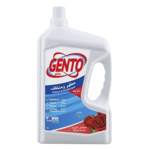 جنتو منظف ومطهر الارضيات الورود - 3 لتر