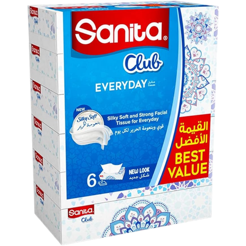 سانيتا كلوب مناديل - 6 حبه