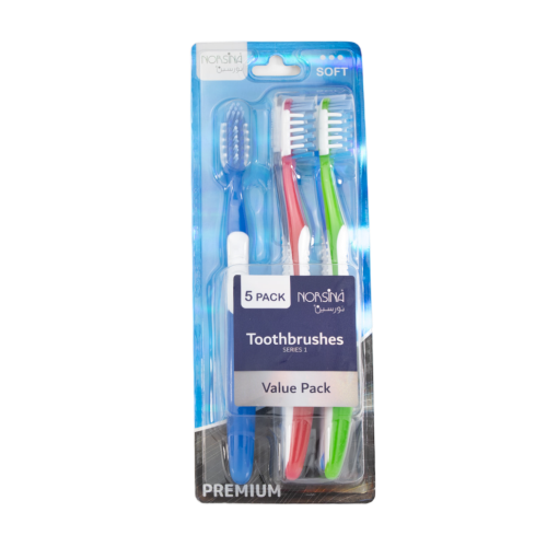 نورسينا فرشاة اسنان متوسطة - 5 حبات