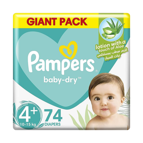 بامبرز عبوة اقتصاية ميجا رقم +4 - 74 حبه