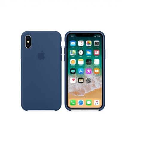 كفر ايفون 11 برو كحلي سليكون Navy silicone case fo...