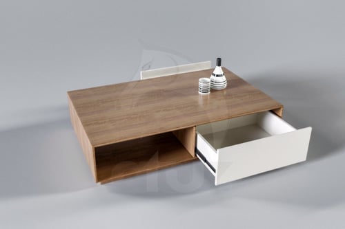 طقم طاولات تلفاز حديث خشبي تايلندي فاتح