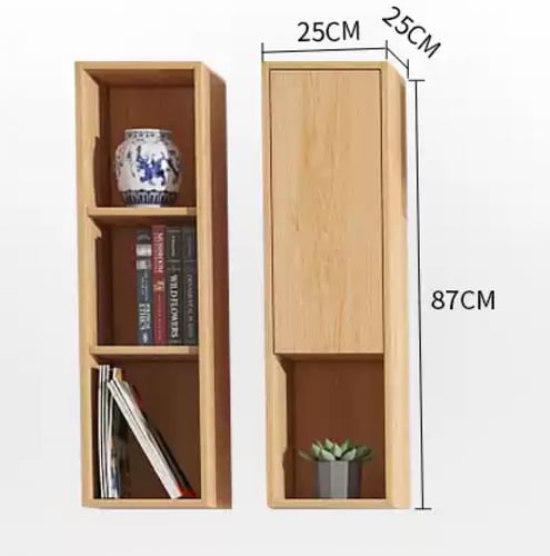 طقم طاولات تلفاز خشبي فاتح مع الرفوف الجانبية