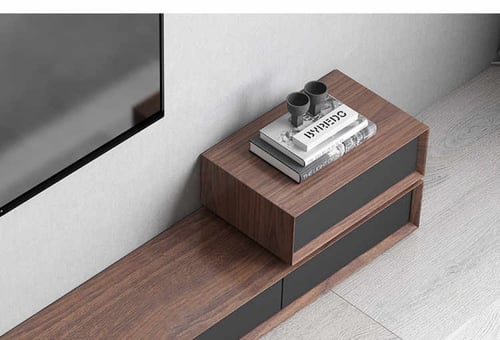 طقم طاولات تلفاز بدون ارفف جدارية