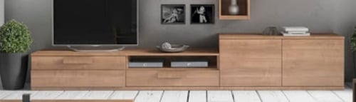 اطقم طاولات تلفاز تصنيع مودرن باللون الخشبي