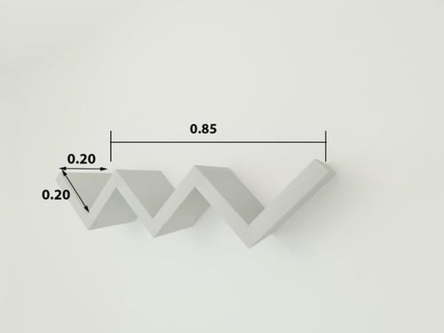 رفوف جدارية على شكل zigzag