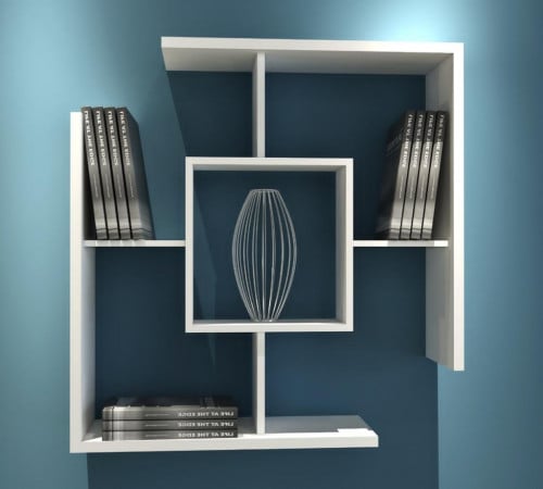 رفوف جدارية على شكل هندسي مميز