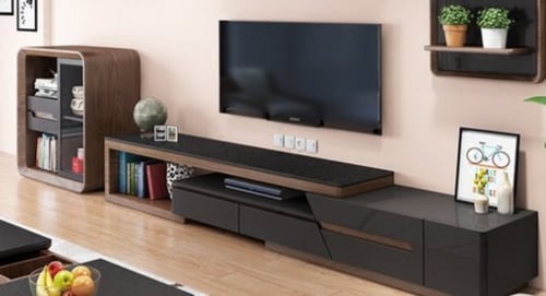 طقم مكتبة تلفزيون مع طاولة ضيافة V030