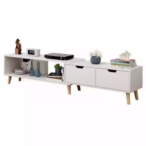 طاولة تلفاز كلاسيك (ابيض)