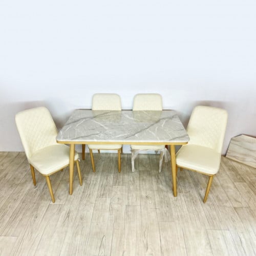 طاولة طعام رخام بيج