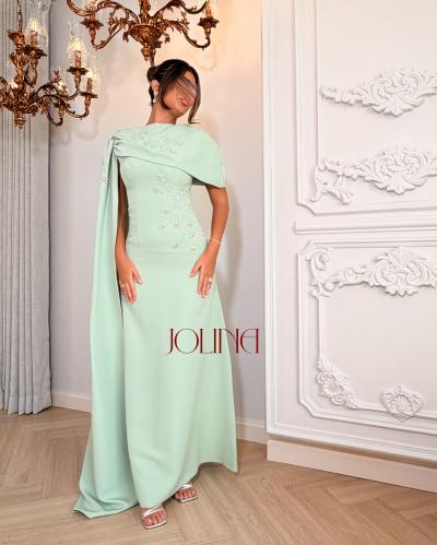 فستان تيفاني بتطريز لؤلؤي