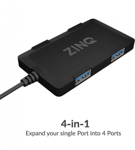 زينك تكنولوجيز موزع USB رفيع للغاية بـ 4 منافذ عال...