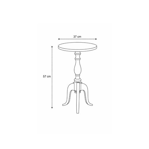 طاولة جانبية أنيقة بتصميم كلاسيكي ولمسة معدنية لام...