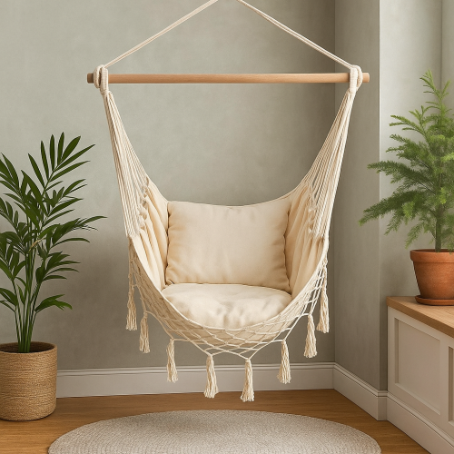 مرجيحة قماشية مريحة بتصميم جميل تناسب أي زاوية است...