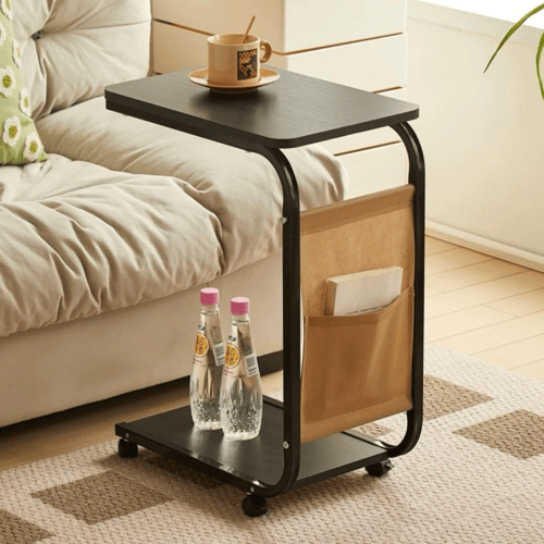 طاولة رولكس - طاولة خدمة سوداء مزودة بعجلات