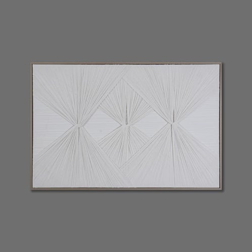 لوحة منزلية بيج - قماش متداخل