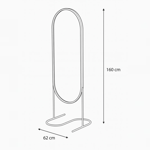 مرايا استاند - حديد ذهبي - قواعد مموجه